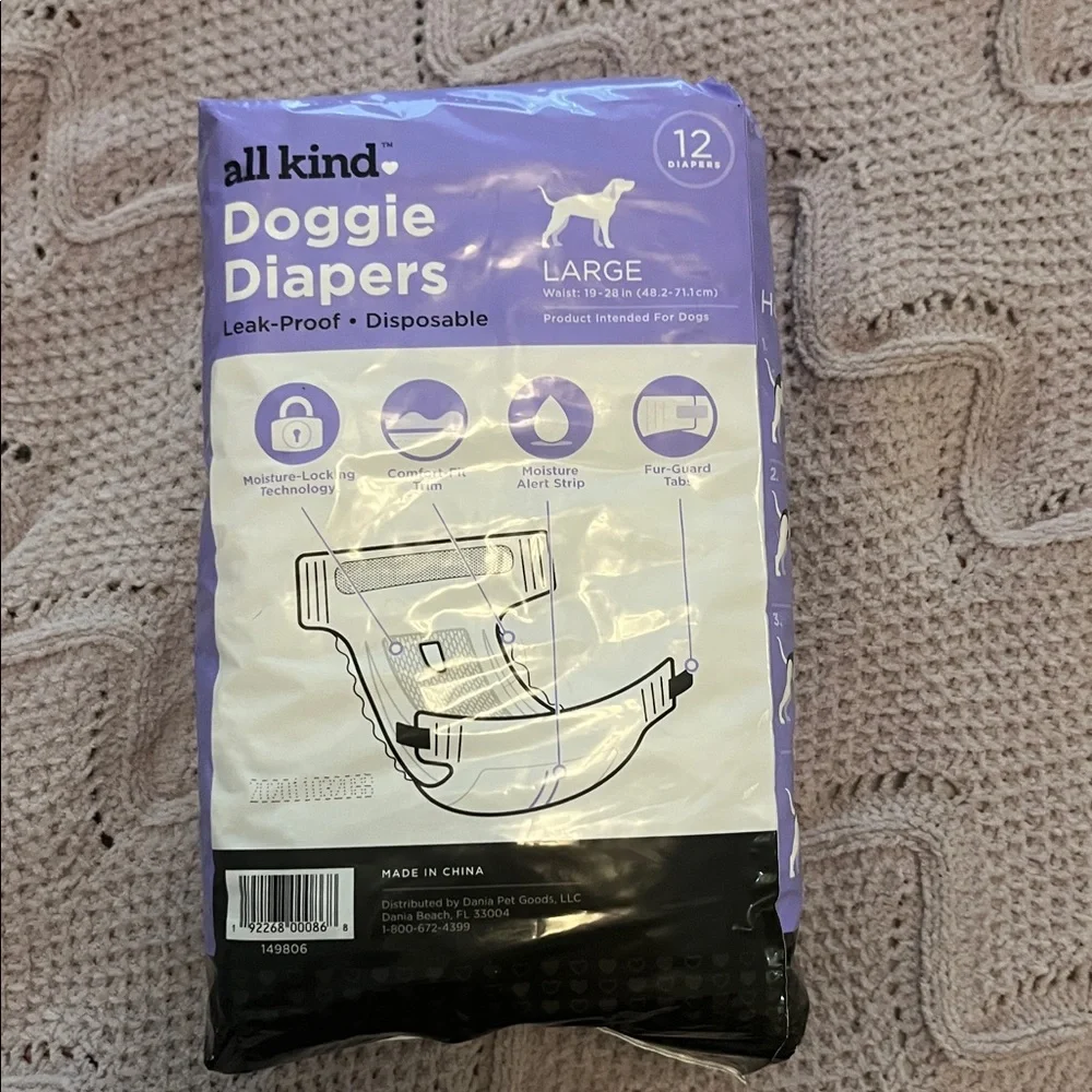 Doggie Diapers - Purple and Black